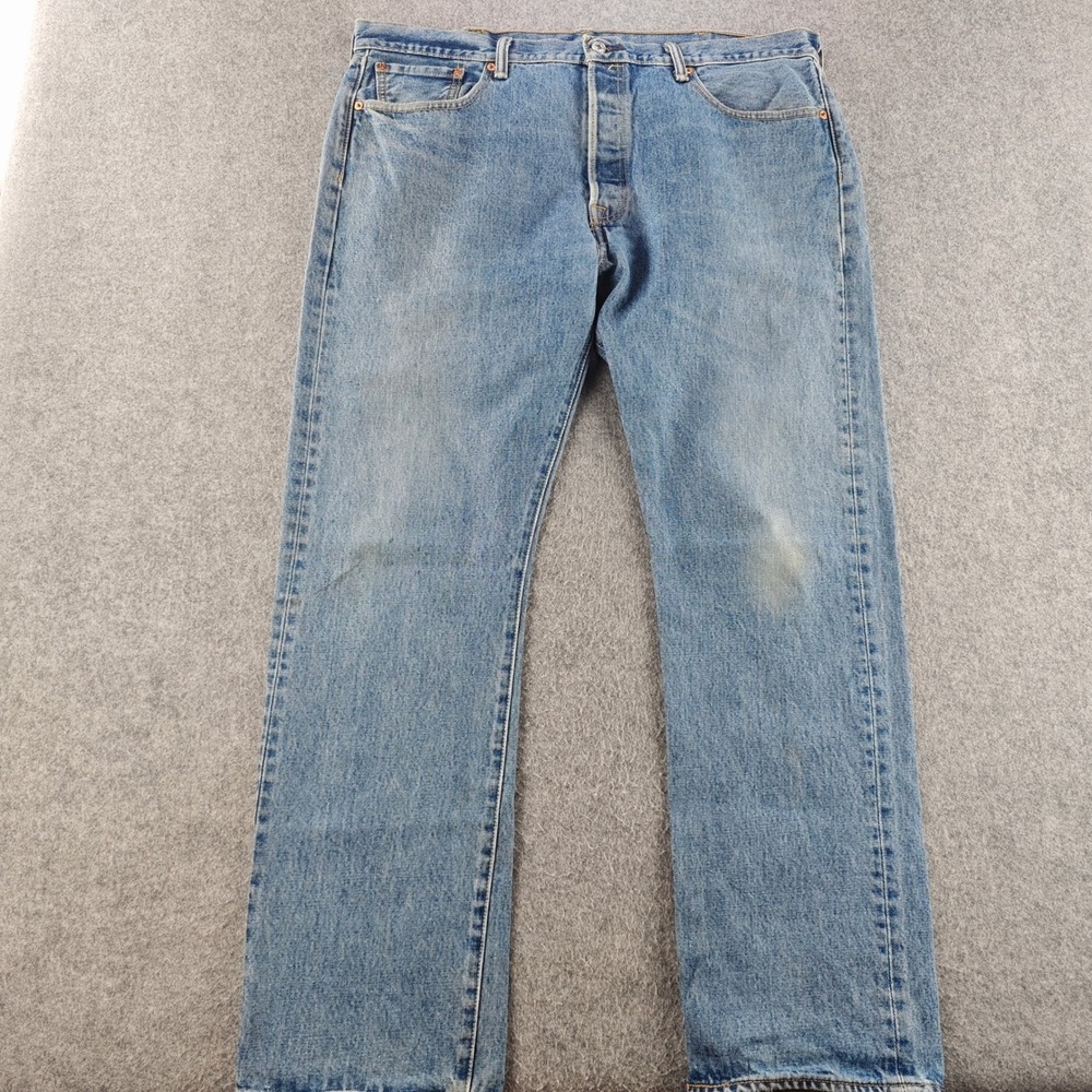 Levi's 501 Original Fit Jeans Mens 40x32 Blue Denim Button Fly Straight Leg